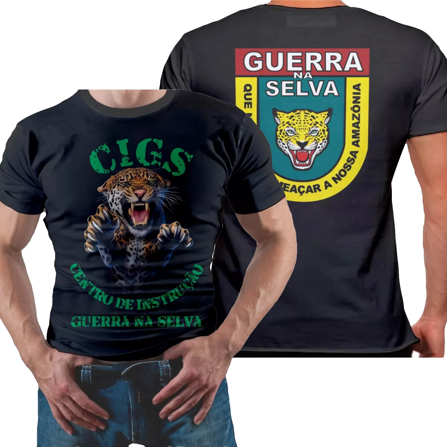 

Brazilian Jungle Warfare Training Military CIGS Special Operations T-Shirt 100% Cotton O-Neck Short Sleeve Casual Mens T-shirt