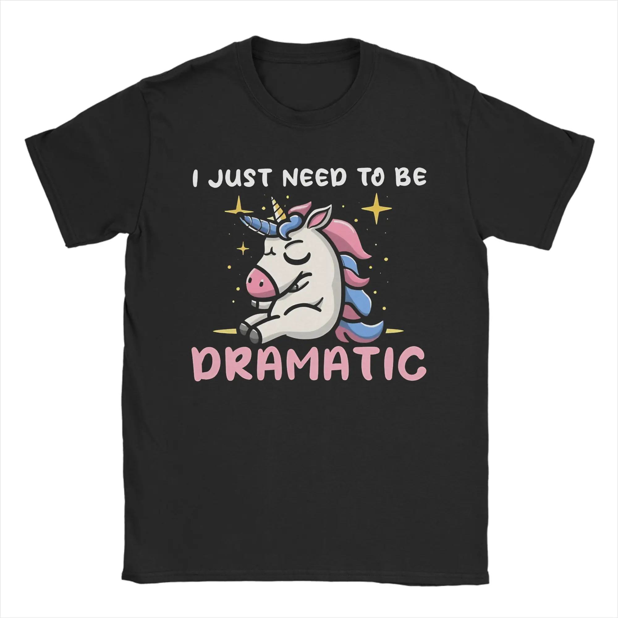 Vintage I Just Need To Be Dramatic T-Shirt Men's Cotton Short Sleeve  O-neck Summer Clothes