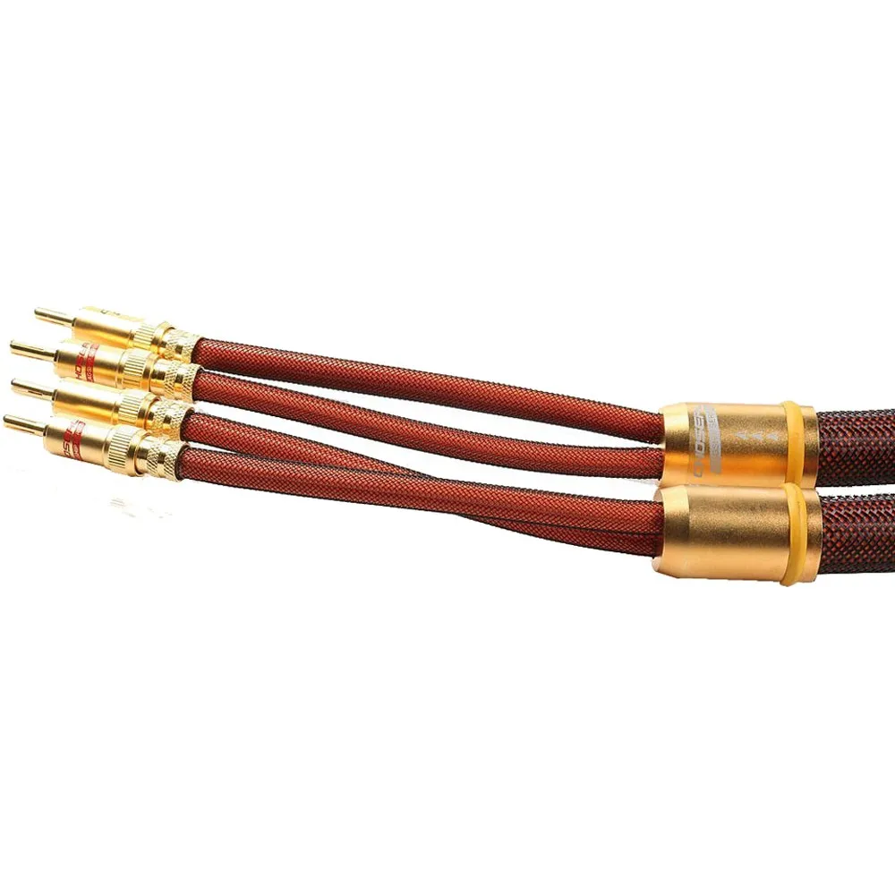 LB-5109 8.2ft 2.5M OCC 6N OD19& Banana no packing Speaker loudspeaker Cable