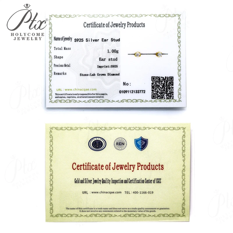 Laborgezüchtete Diamant-Ohrstecker 3mm Runde Form 925 Sterling Silber Vierkant-Fassung Edles Geschenk Großhandel Holycome Schmuck – Detail 37