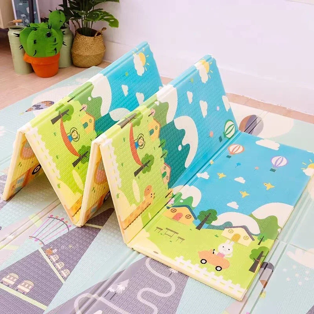 XPE Baby Folding Mat Foam Puzzle Kids Rug 1cm ThickToddler Crawling Pad Games Children\'s Toys Activity Developing Mats 180*100cm