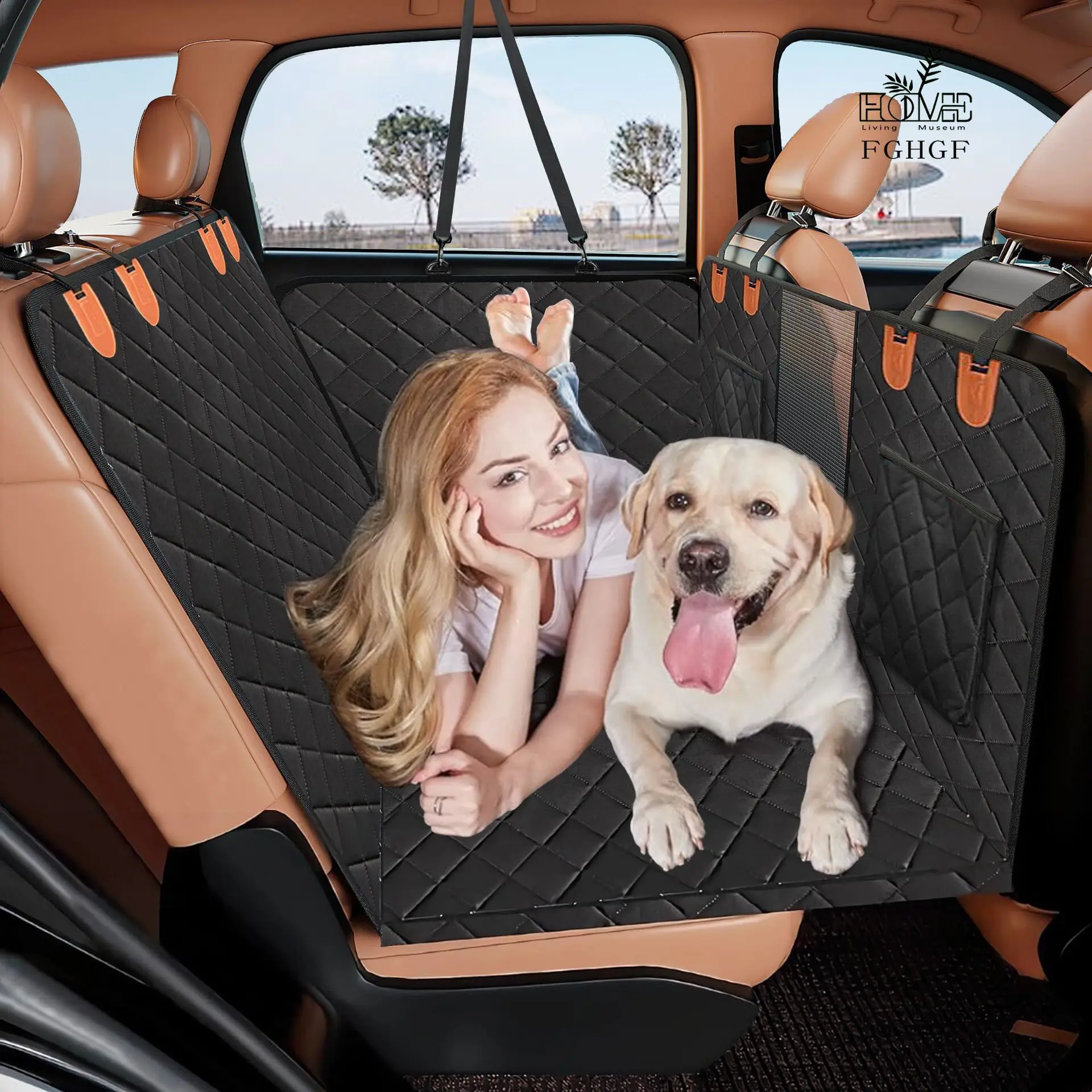 New load-bearing waterproof extended car pet mat Amazon popular pet mat travel back seat enlarged car mat