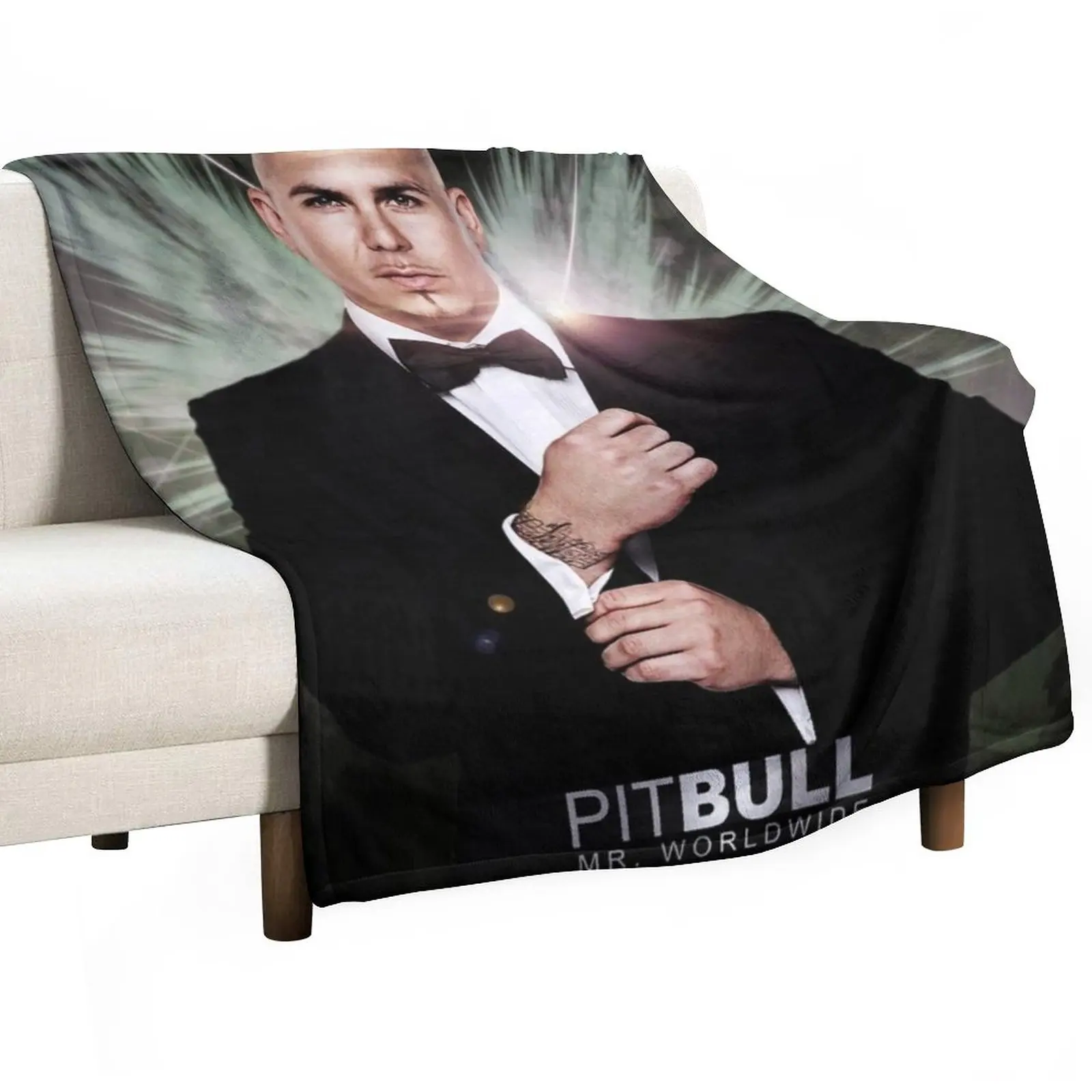 

Pitbull Mr.Worldwide Throw Blanket Decoratives valentine gift ideas Weighted Comforter Blankets