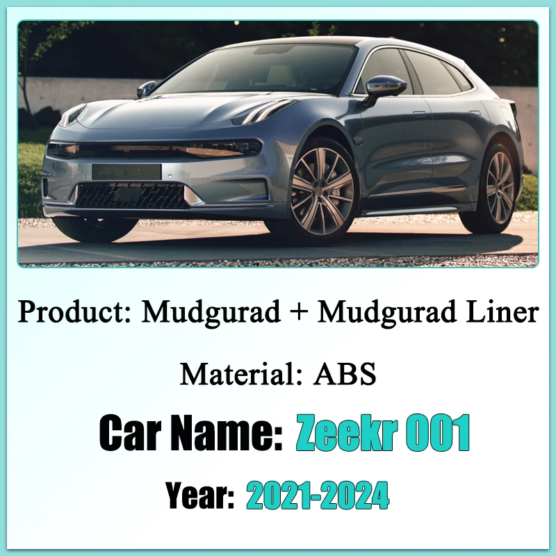 

Antifreeze Mudguards for Zeekr 001 2021 2022 2023 2024 Wheel Mudflaps Fender Flare Flaps Splash Mud Guard Cover Car Accessories