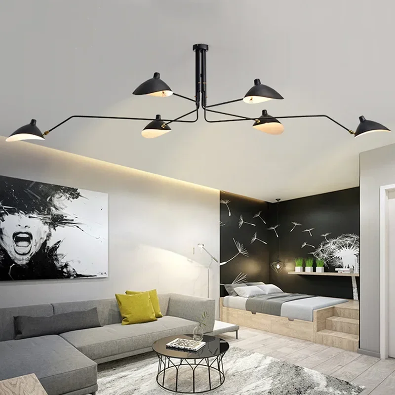 

French Mouille Ceiling Lamp Suspension Chandelier Pendant Light with E14 Bulb for Living Dining Room