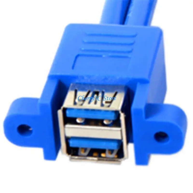 83CE USB3.0 Female Panel Type to Motherboard 20Pin Header Cable Double Ports