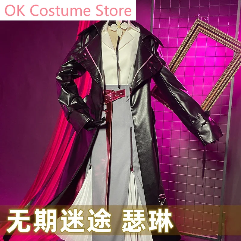 Anime Path To Nowhere Shalom Game Suit Fishtail Skirt Leather Cosplay Costume Halloween Party Role Play Outfit Women