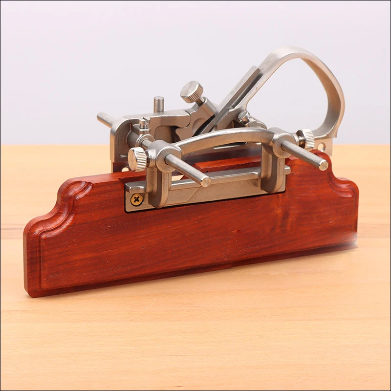 Plough Hand Plane with 4 Blades 3mm, 6mm, 9mm and 12mm - Fine Woodworking Grooving Planer Walnut/Red rosewood
