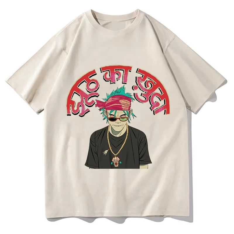 Gorillaz IDLES The God of Lying Cotton T-shirt Unisex T-Shirts Vintage Summer O-Neck Short Sleeve Pure Cotton T-Shirt Streetwear