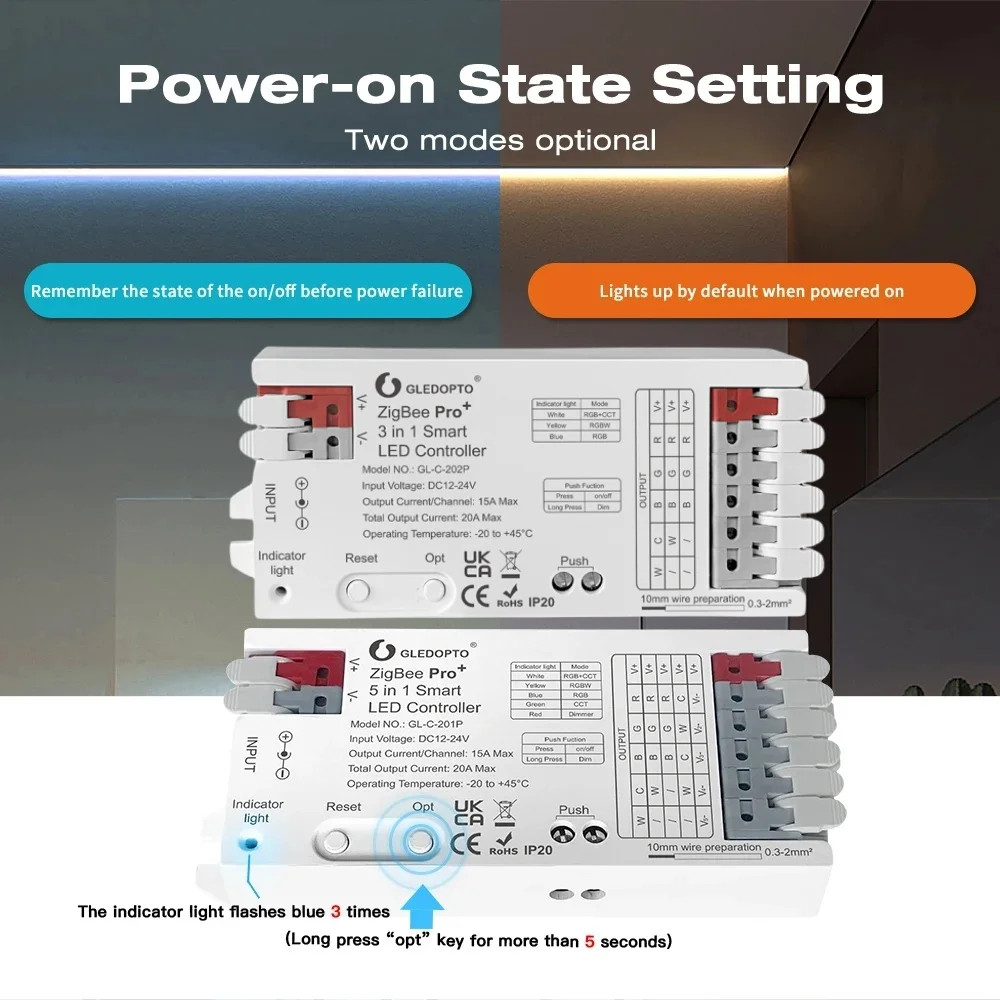 Imagem -06 - Controlador de Led Zigbee 3.0 Pro Plus em Gl-c201p em em Dimmer Cct Rgb Rgbwrgbcct Alexa Tuya Smart Life App Control