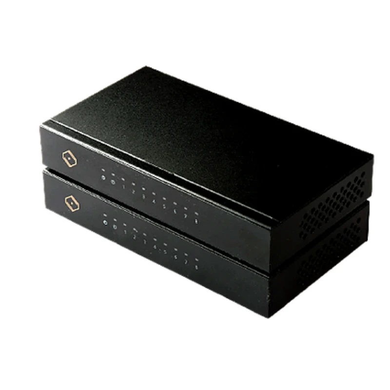 مفتاح الملاك الصامت Bonn N8 8 منافذ لمشغل الوسائط المتدفقة 100 متر/1000 متر RJ45 HIFI Switch sichеão Comunтаatore