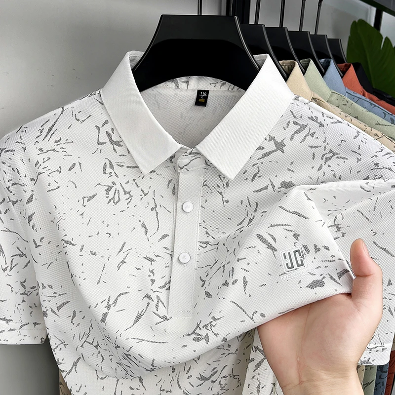 

Polo Collar Short Sleeved T-shirt for Men, 2026 New Casual Half Sleeved Men's Top