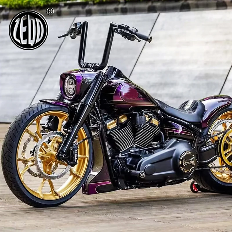 Fits Harley Fat Boy Breakout Heritage Softail Street Glide 2-inch Upgraded Thickened Modified Motorcycle Handlebars2007-2014