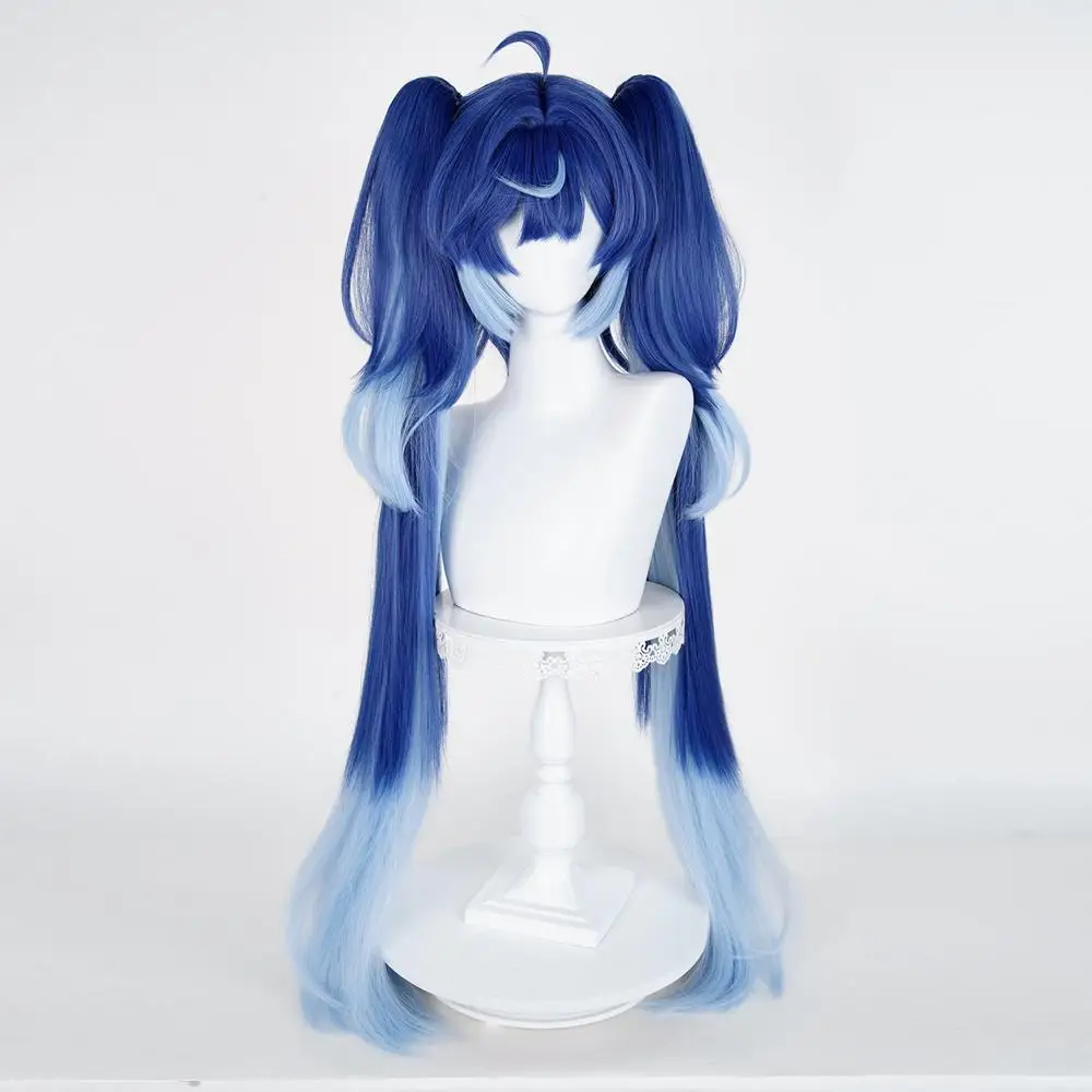 Jeu Wuthering Waves IUNO Cosplay perruque fille Lolita bleu cheveux longs résistant à la chaleur perruques synthétiques Halloween carnaval accessoire