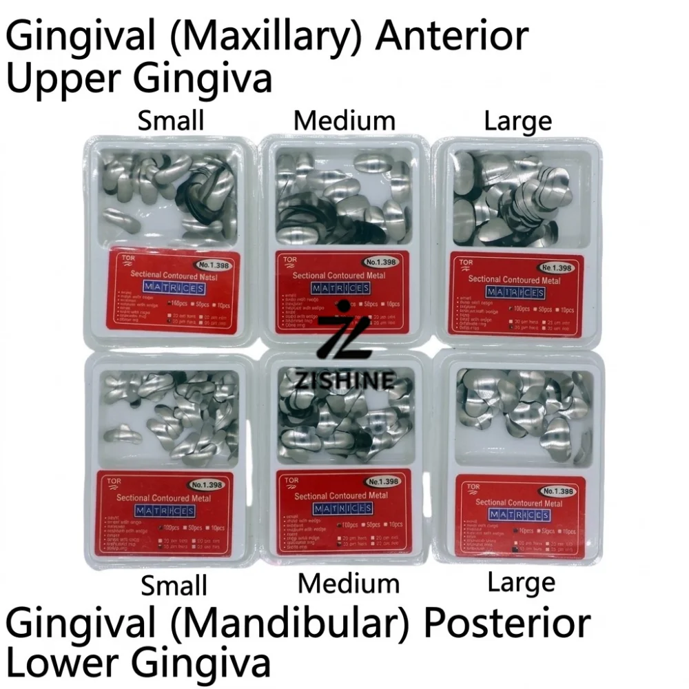 50Pcs/Box Dental Matrix Bands Supragingival Subgingival Contoured Matrix Wedge Form Sheet Teeth Restoration Dentistry Material view 5