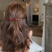 Korean Hairpin Headdress Clip Side Girl's Word Clip Female Online Influencer Bow Back Head Bangs Top Clip Headdress Hair Pins