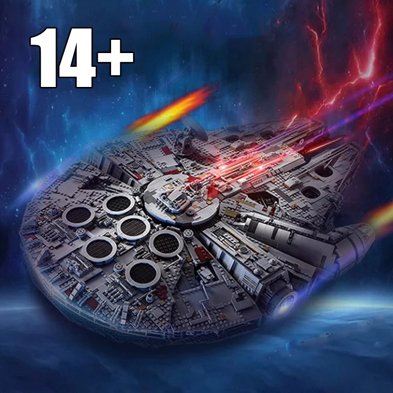 

7541PCS Compatible 75192 Falcon Ship Building Blocks Bricks Toys Millennium spacecraft 05132 Christmas Birthday Gifts