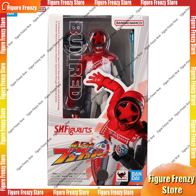 

Bandai Original Genuine Figure Bakuage Sentai Boonboomger Model Kit SHF Bun Red Collection Model Action Figure Boys Toys Gifts