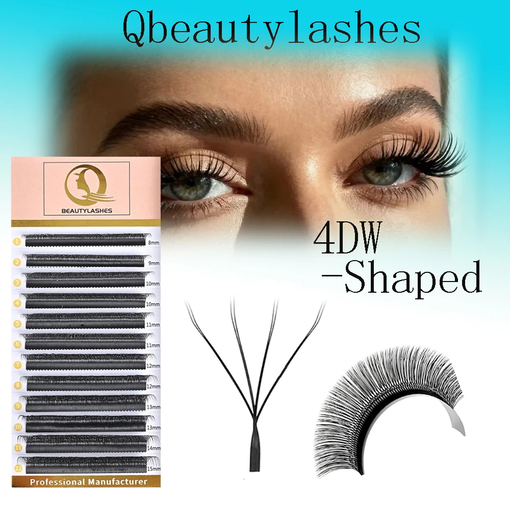 

Qbeautylashes cilios 4DW 8D Shaped Lashes YY Soft Premade Volume Fans Individual False Eyelash Extension tools
