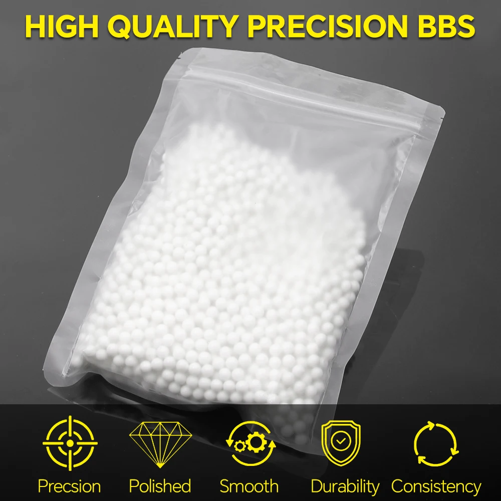 1000/2000 جولة 6 مللي متر Airsoft BBs الرصاص 0.1 جرام 0.2 جرام 0.25 جرام BB سترايكبول بندقية بندقية كرات بلاستيكية BB لبنادق الادسنس BB الكريات