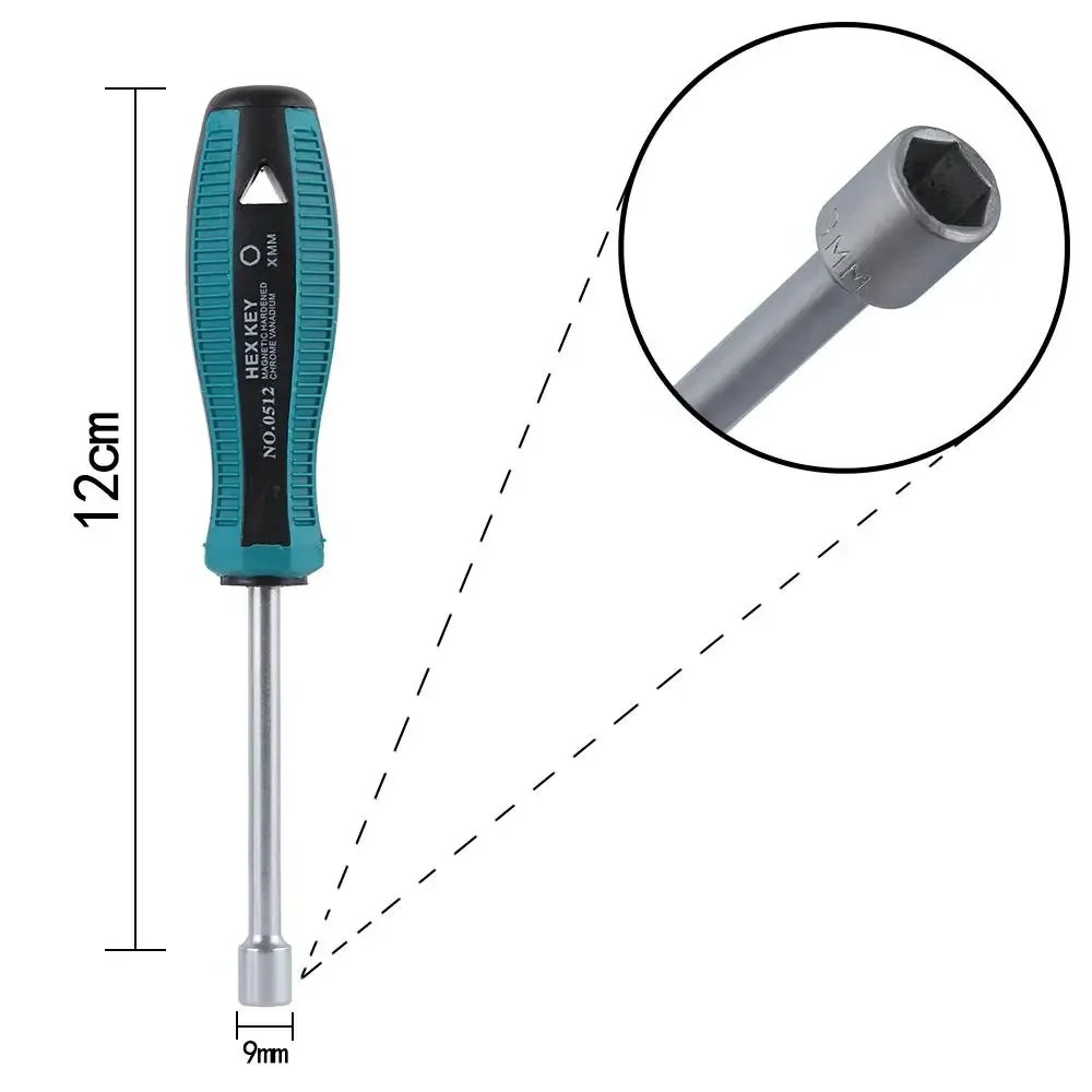 Alat Tangan Logam Pegangan Anti Selip Soket Obeng Kunci Pas Mur