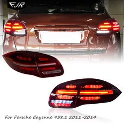 For Porsche Cayenne 958.1 2011-2014 LED Tail Lights Upgraded New Car Taillights Flowing Light Turn Signal Plug and Play