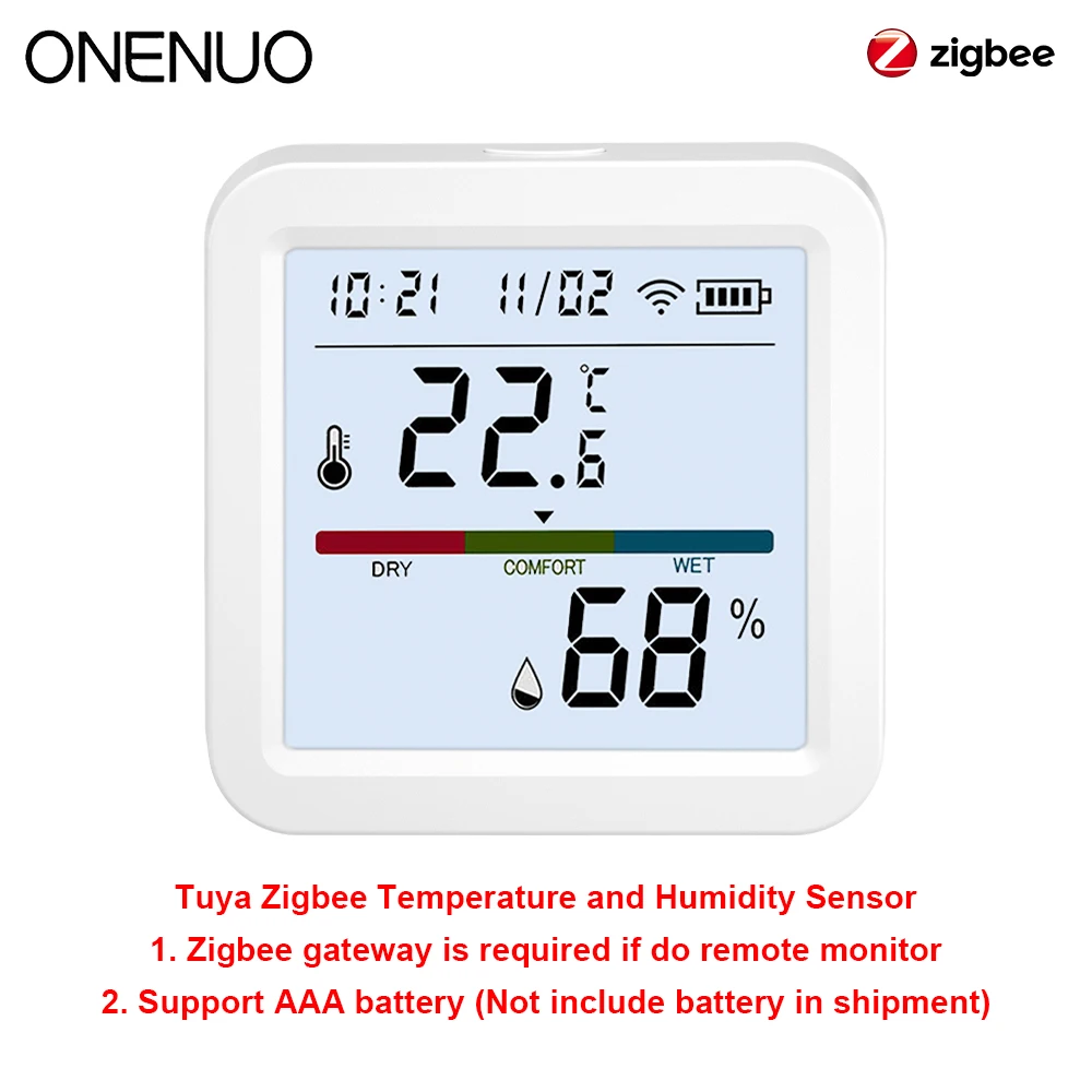 Tuya Smart Temperatur-Feuchtigkeitssensor WiFi/Zigbee mit Hintergrundbeleuchtung Innenhygrometer Thermometer Sprachsteuerung über Alexa Google – Detail 4