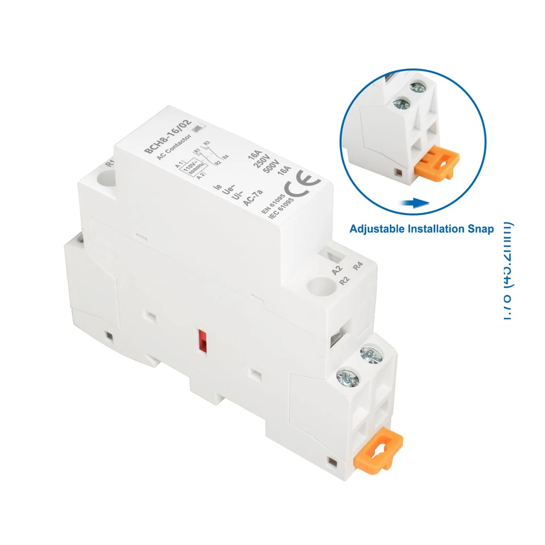 ABILKEEN BCH8-16/02 2NC Function Household AC contactor 2 Pole AC24V/110V/230V Universal Circuit Control Automatic AC Contactor
