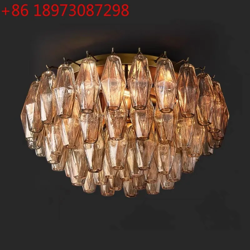 

Постмодернистский свет, роскошный призматический стеклянный подвесной светильник, декоративный светильник, простой американский креативный потолочный светильник для гостиной