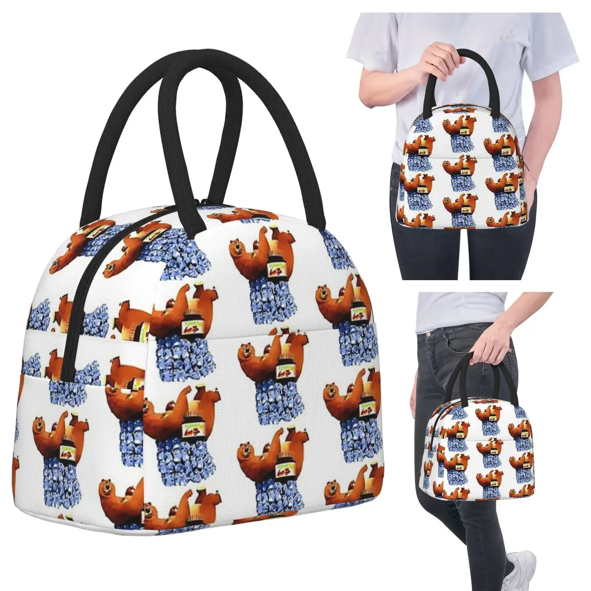 

Изолированная сумка для обеда Grizzy And The Lemmings для женщин, офисный холодильник, термосумка для еды, портативные коробки для завтрака, контейнер