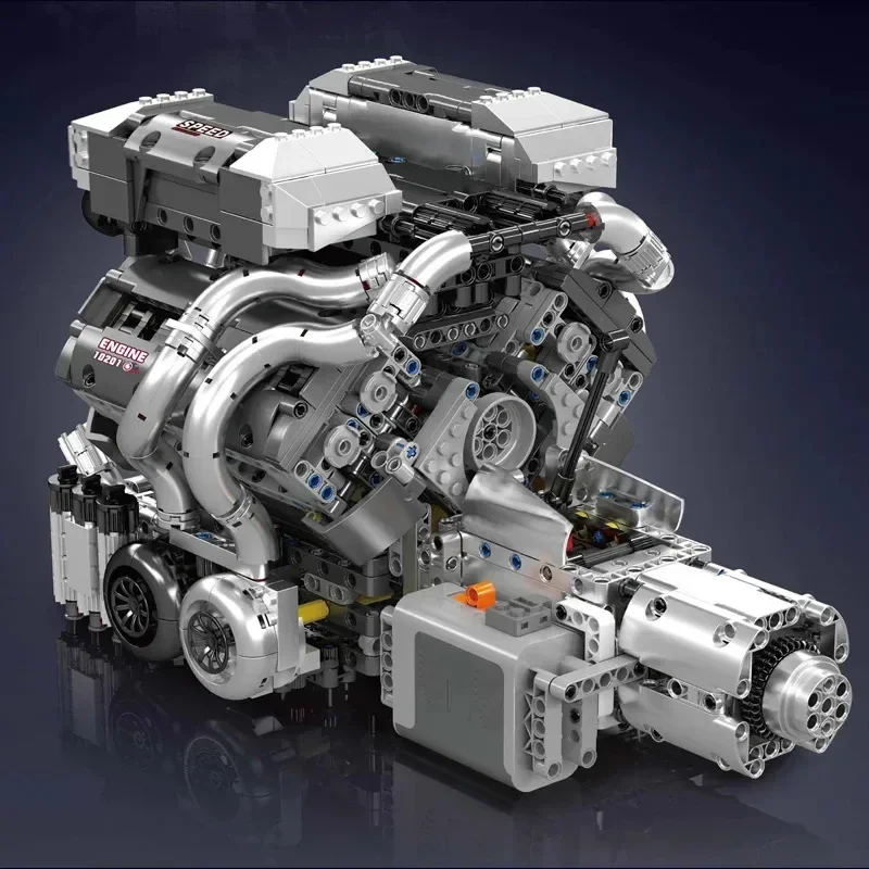 

Mould King 10201 The Supercar W16 Engine + Transmission Building Block Assembly Technical Car Engine Toys Kids Christmas Gift