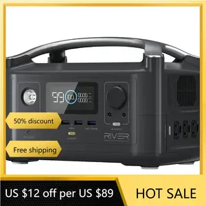 EF ECOFLOW RIVER 288Wh Portable Power Station,3 x 600W(Peak 1200W 