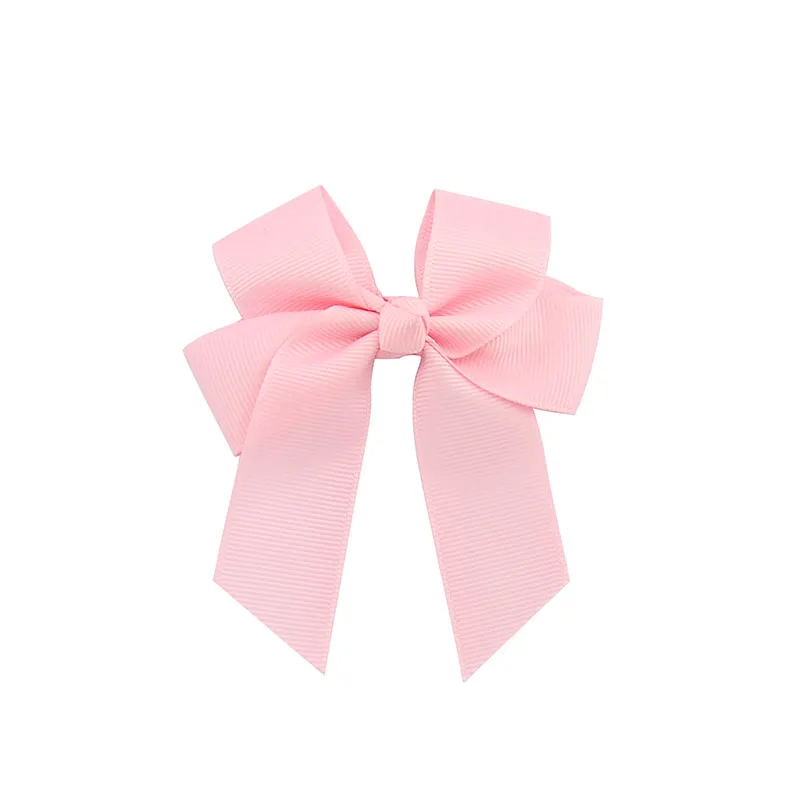 2pcs 3.6\'\' Solid Color Bowknot Hair Clips for Cute Girl Classic Cheer Bow Hairpins Barrettes Headwear Kids Hair Accessories Gift