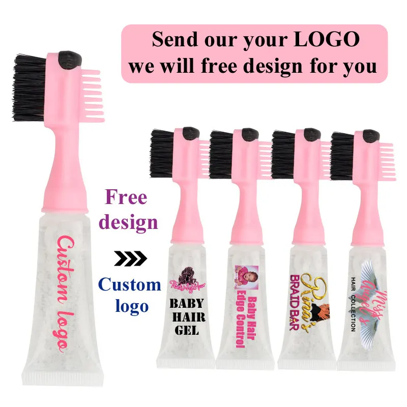 Flechazo Hair Styling Gel 12Pcs Baby Hair Inyou Pro Edge Control Gel 10Ml Logo Customized Tube With Double Sided Control Brush