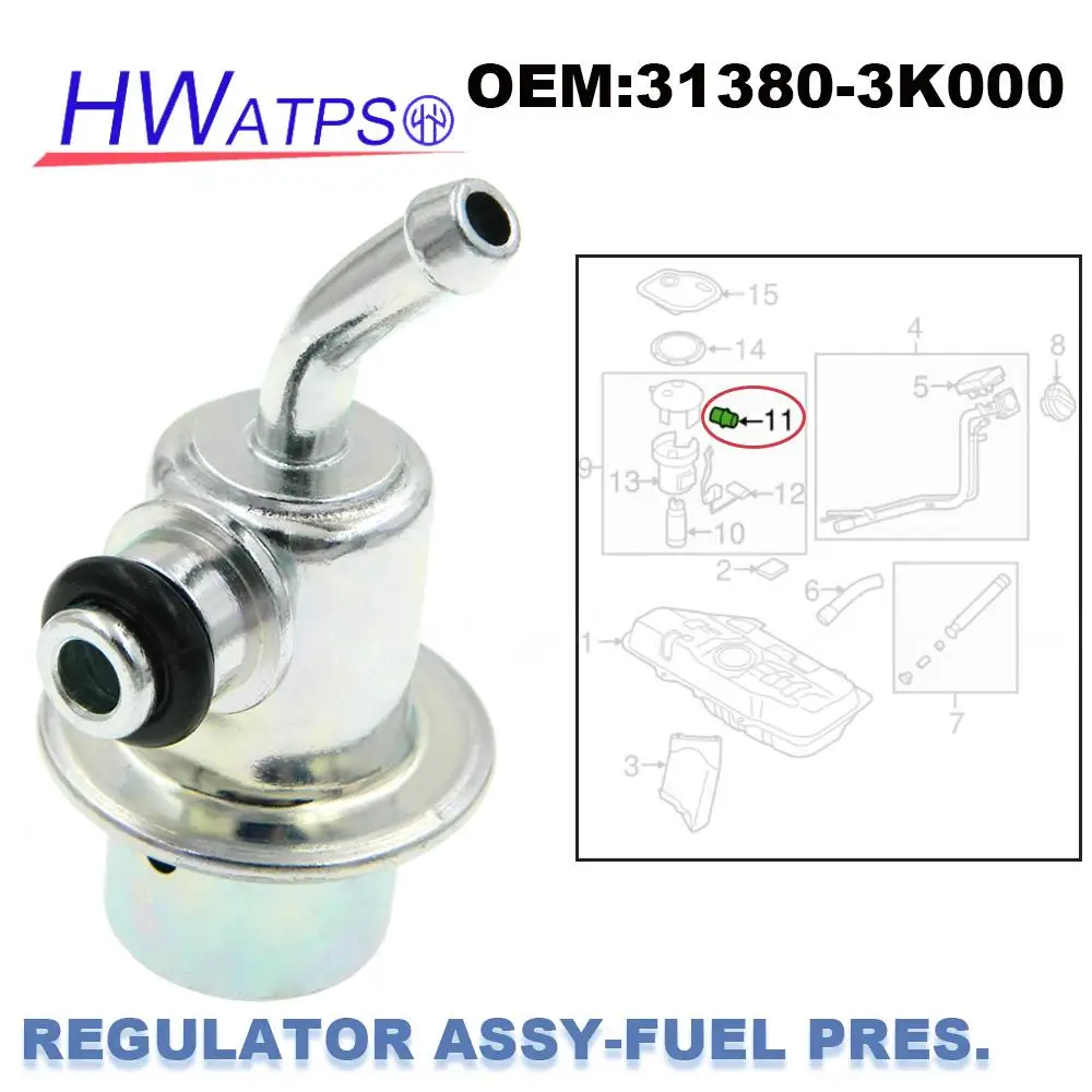 

Регулятор давления топлива 31380-3K000 1580781 24048 PR341 PR4016 для Kia Rio 5 Optima Magentis Hyundai Accent Verna Sonata NF Getz
