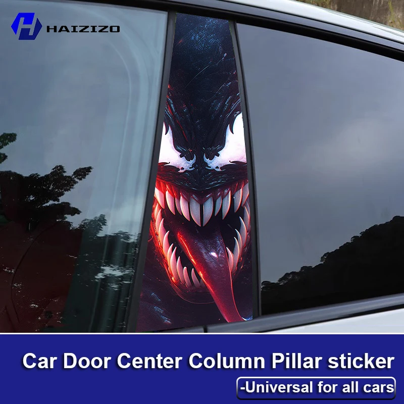 Haizo Venom stiker grafiti mobil, dekorasi reparasi hewan peliharaan menyenangkan keren tahan air tabir surya vinil Film mobil b-pilar tahan gores