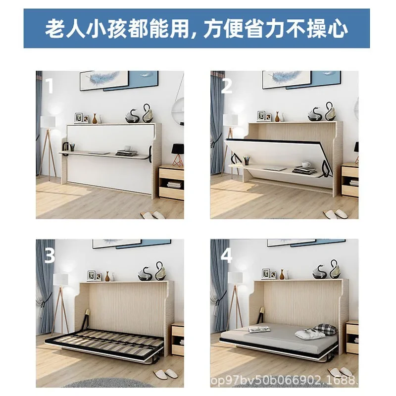 Multifunctional Rollover Table Ear Folding Invisible Thickened Keel Bed Frame Murphy Wall Bed Hardware Accessories view 3