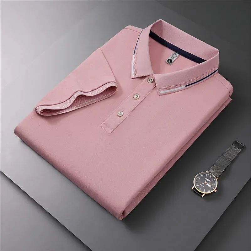 High End  Polo Shirt Men\'s Short Level High Quality Cotton  Tops Summer New Fashion Men Clothing