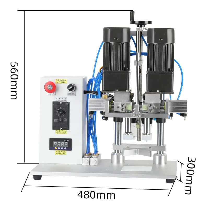 220V/110V Automatic Rotary Bottle Capping Machine Pneumatic Glass Plastic Tin Head Bottle Sealing Machine Bottle Screw Capper