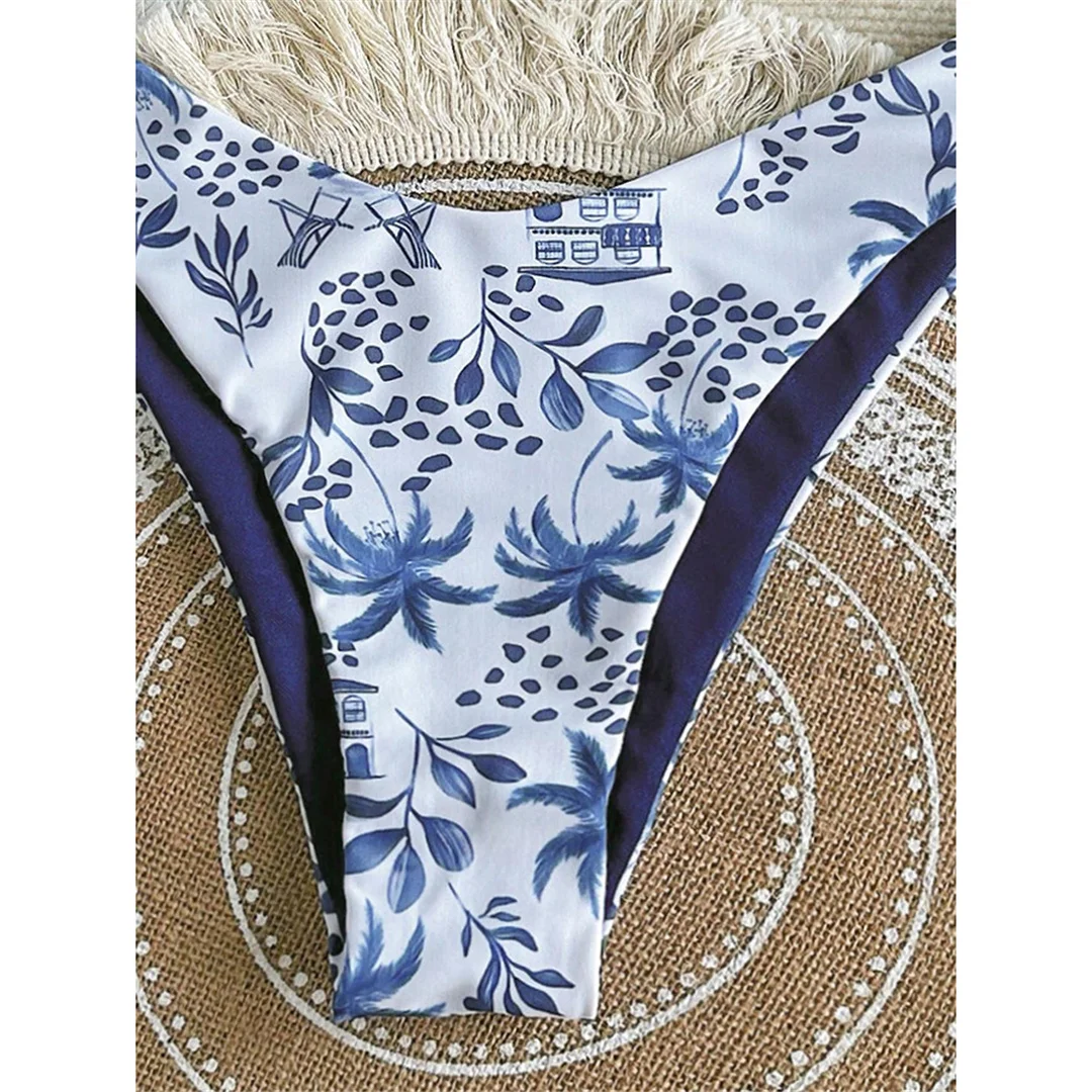 XS - L Neuer bedruckter Neckholder-Bikini, brasilianischer Bikini, Damen-Badeanzug, zweiteiliges Bikini-Set, Badeanzug für Damen, Badebekleidung, Badeanzug, Schwimmanzug V7173 – Detail 29