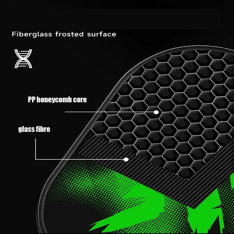 New Pickleball Paddle Glass Fibre PP Honeycomb Core High Definition UV Printing PVC Edge Strip Sports Tennis Rackets