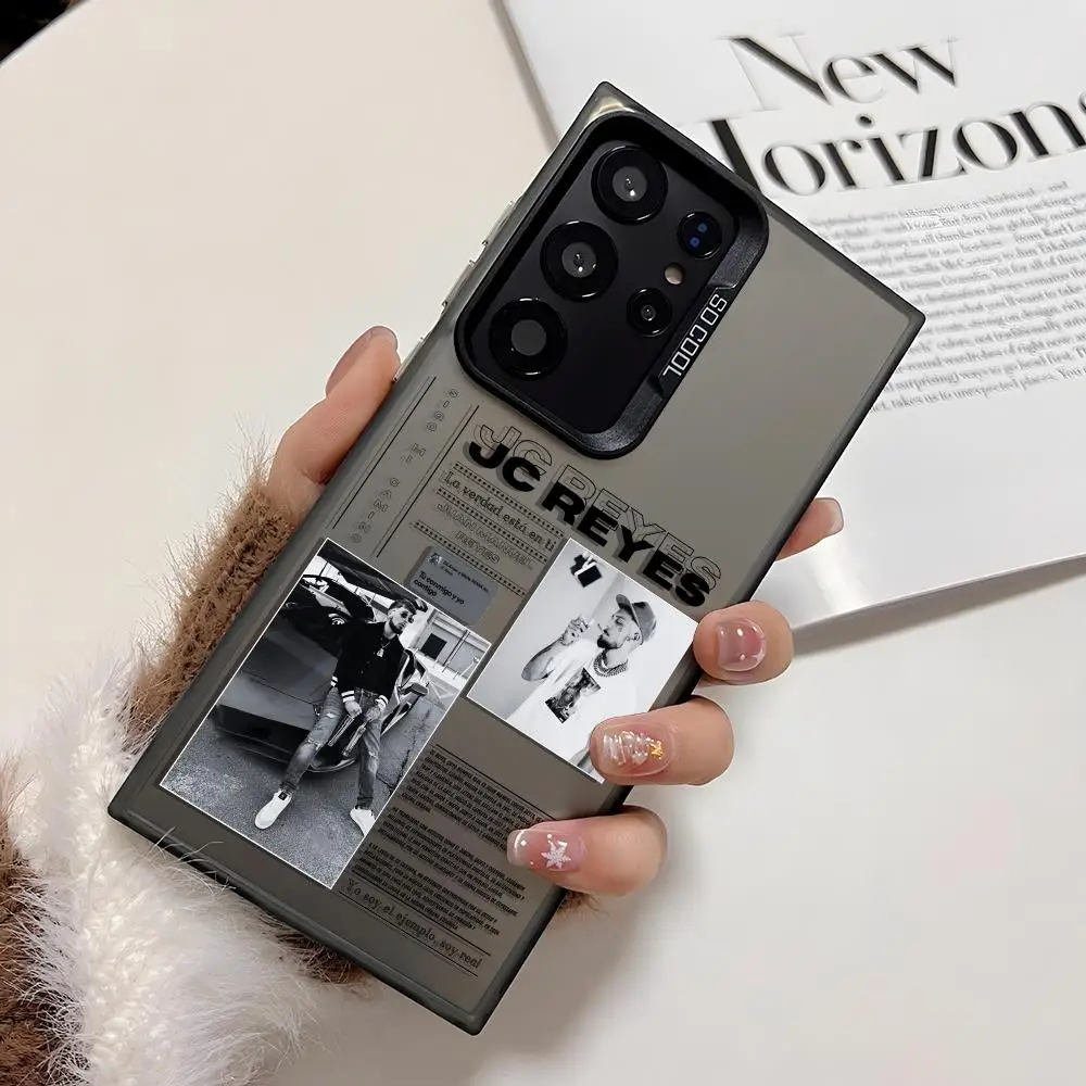Jc r-eyes Tour cantante de rap Funda de teléfono para Samsung Galaxy S25 Edge S24 S23 S22 S21 S20 Ultra Funda de silicona plateada