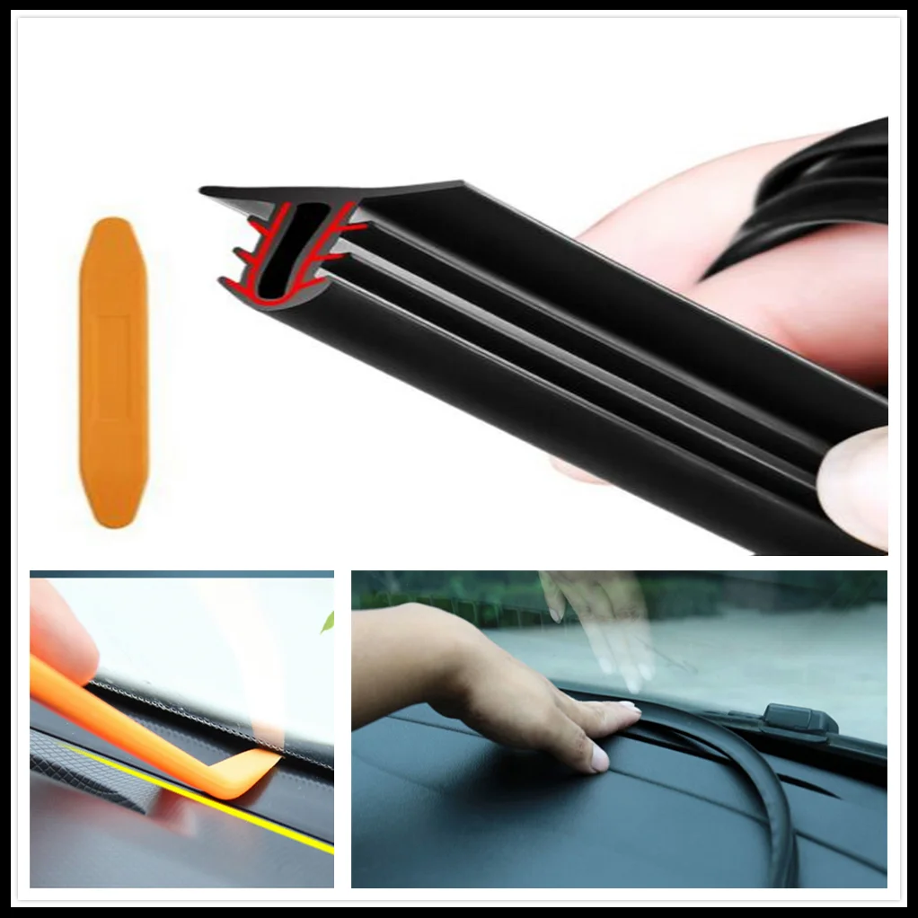 Bande de caoutchouc d'étanchéité UType 1,6 m pour tableau de bord et pare-brise avant de voiture, compatible Suzuki Aerio Ciaz Equator Esteem Forenza Forsa Grand