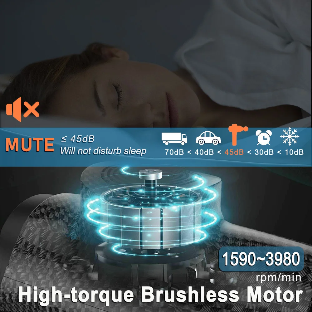 XFOX 4x Impact Deep Muscle Massage Gun Electric Percussion Pistol Massager For Body Neck Back Leg Fitness Tool 30 Levels