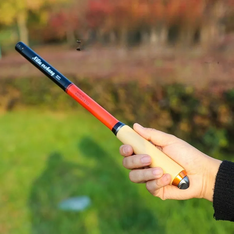 Mini Micro Object Handheld Fishing Rod Portable Fishing Rod Ultra Short and Ultra Light for Streams Outdoor Fishing Tools