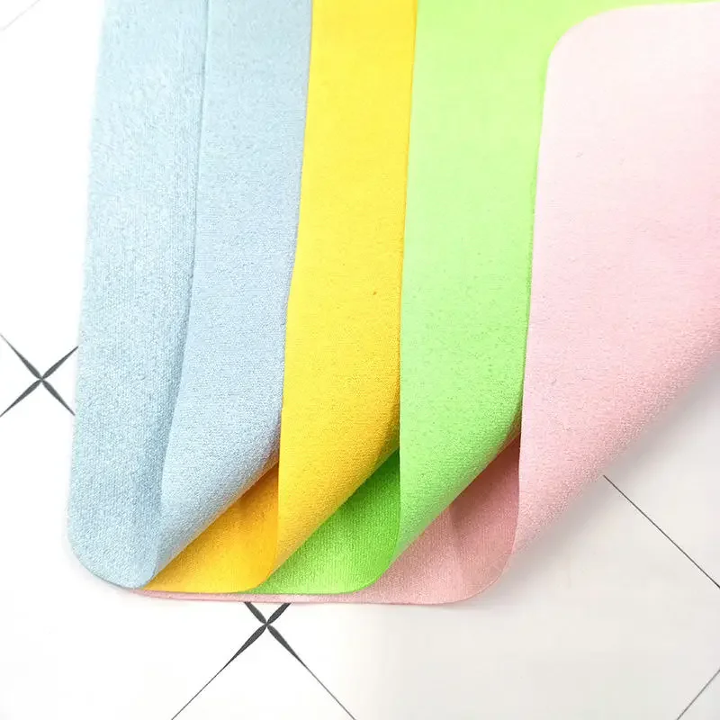 Kain pembersih Microfiber Suede, untuk lensa kamera layar ponsel komputer