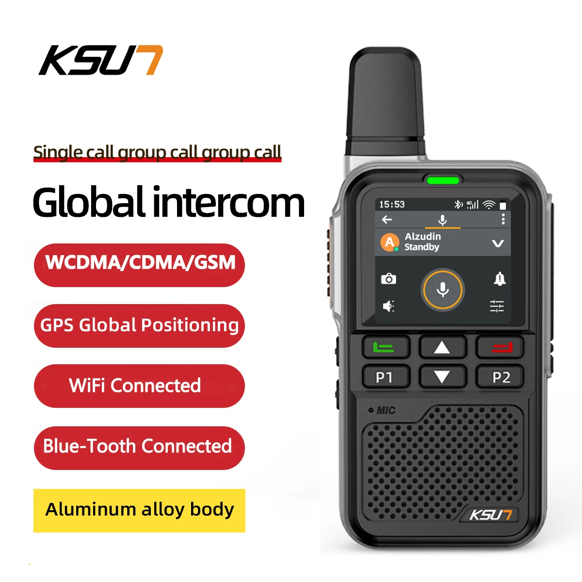 

KSUN ZL38 POC 4G Wifi Radio GPS Blue-tooth Two Way Radio Long Range 200km Walkie Talkie Compatible Zello APP