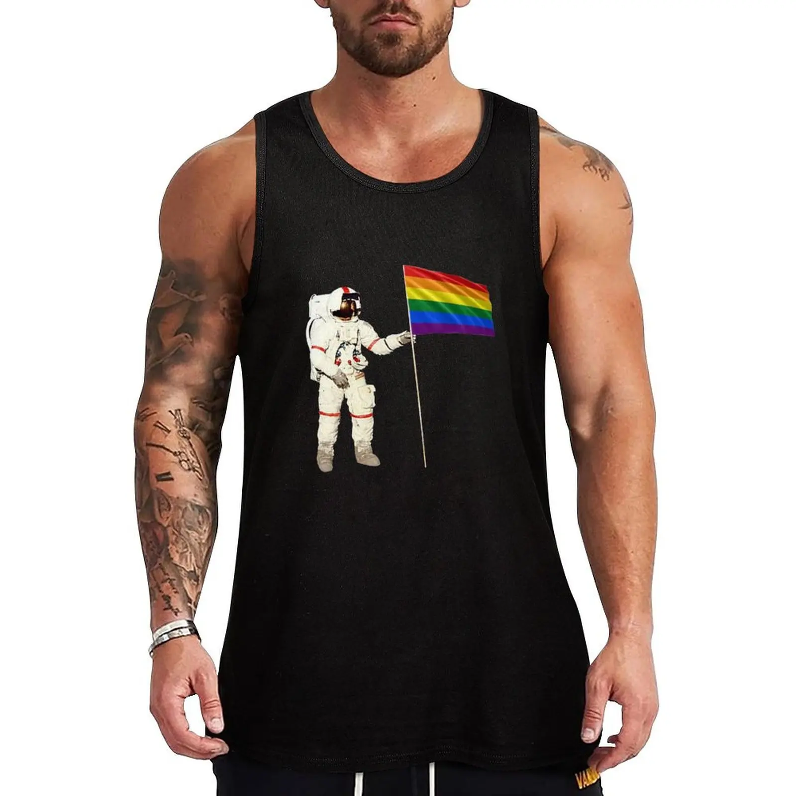 Moon Landing Pride Tank Top fitness clothing for men mens gym clothes Men's cotton t-shirt new in tops & t-shirt