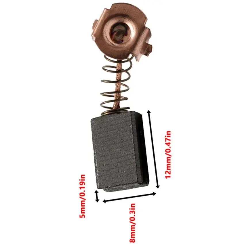 4 Buah Sikat Karbon Penggiling Sudut untuk Hitam Tingkat G720,WS125 Penggiling Sudut Motor Listrik Sikat Karbon Alat Listrik 12X8X5mm