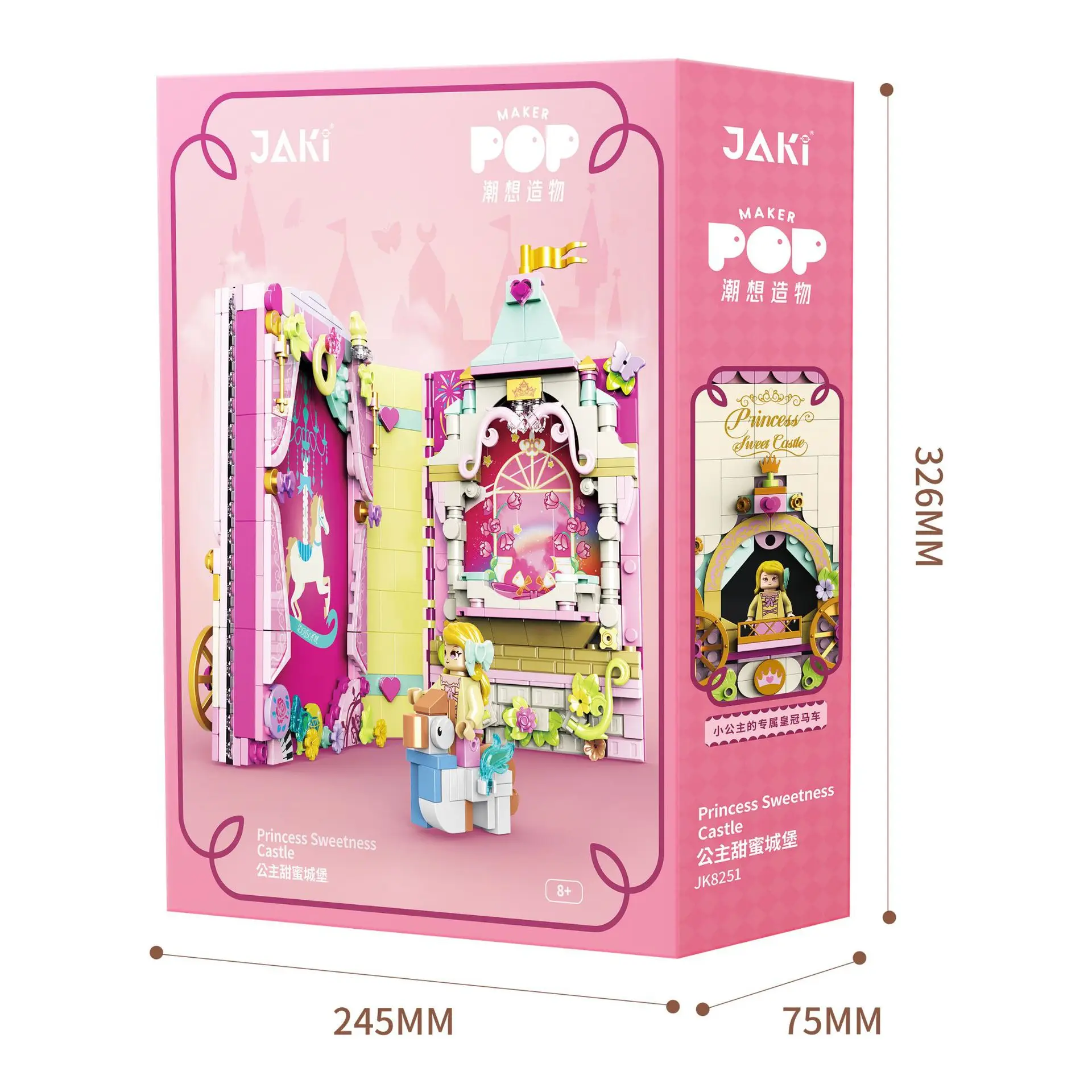 New JK8250 Fairy Tale 3D Book New Year Photo Frame Witch Princess Small Particle Building Blocks Creative Toy Girl Birthday Gift